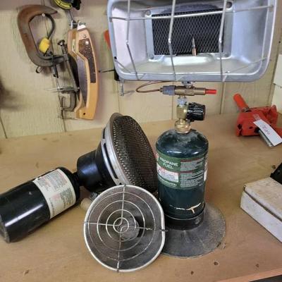 Portable Propane Heaters - 3 Pc 
Camping Job Site Garage