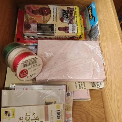 Mixed Card Stock and Transfer Lot with a Set of Scotch Furniture Feet (opened) 