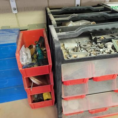 Bin Containers Lot With Contents Great Garage Filler Restock
