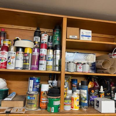 Paints, Adhesive, Auto Detailing, and Garage Floor Coating - Large Lot