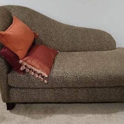 Leopard Print Chaise Lounge Couch