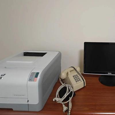 Electronics Lot - Monitor, Printer and Telephone Untested 