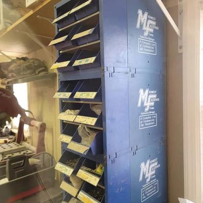 Midwest Fastner Bin Rack And All Contents