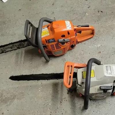 Chain Saws (2) Including All Chains and Blades  ECHO and Husqvarna 