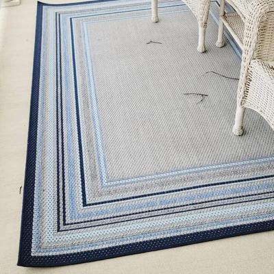 Porch Rugs Blue and White 3 Pc 