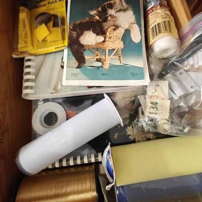 Idea Book - Craft/Floral Design Lot with Ribbon and Wallpaper Trim