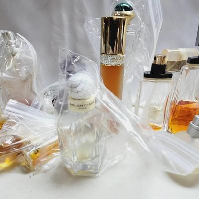 Perfume Bottle Lot - Includes White Diamonds, Balenciaga, Jivago, and More