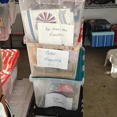 Easter And Red, White, And Blue Decorative Lot - Features Beanie Babies And More