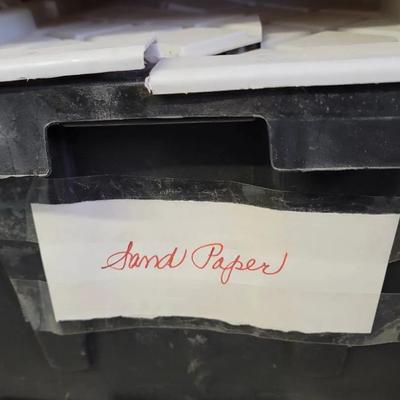 Tote Lot - Assorted Sandpaper Flats and Rolls