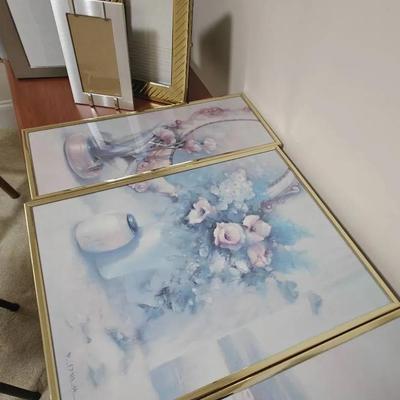 Framed Picture And Photo Frame Lot 3 Pc 