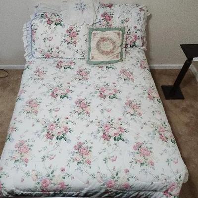 Full Sized Bed And Bedspread