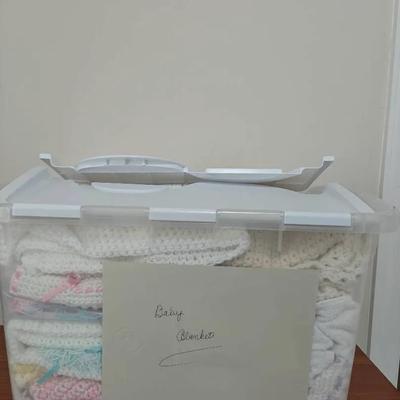 Handmade Baby Blanket Lot With Tote (12+ Pc)