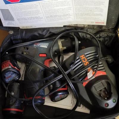 Bosch Drill And Batteries With Charger And Case