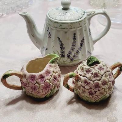 Lilac And Violet Mix Match Ceramic Tea Set