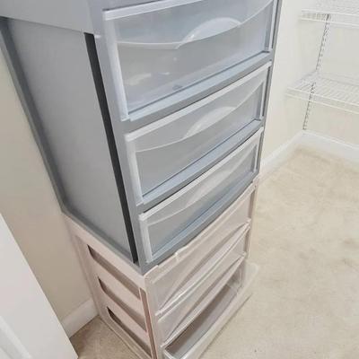 Storage Dressers with 3 Drawers Each - 2 Pc Lot