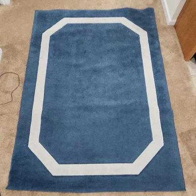 Blue And White Rug - Large