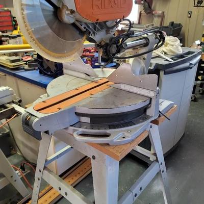 Rigid Sliding Miter Saw On Rolling Table 