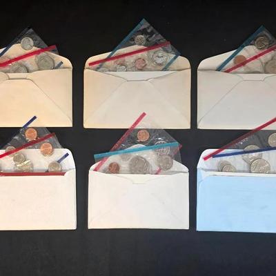 6 US Mint P&D Mint/Uncirculated Sets, All Original, 72, 79, 80, 81, 92 & 94