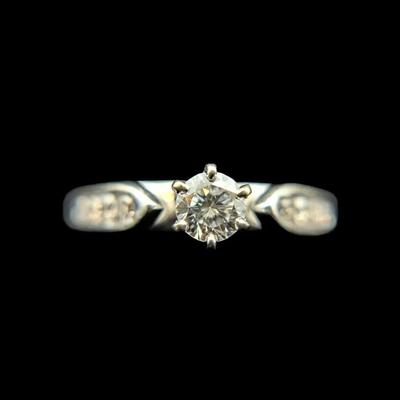14K White Gold Diamond Ring, NAGL #1226480