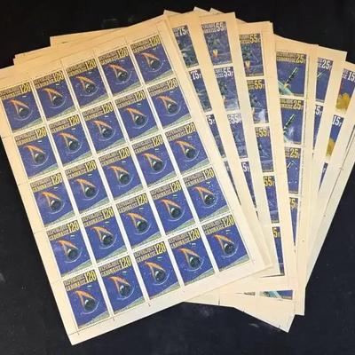 Several Sheets of New/Unused Gabonaise Apollo 14 Stamp Sets