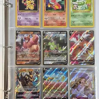Binder of 63 Pokémon Cards, Some Full Art Cards