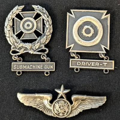 3 Sterling Military Medals, 32.63g Grams 