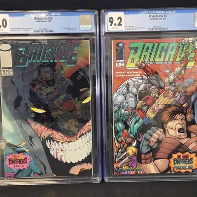 2 CGC Graded "Brigade" Comics