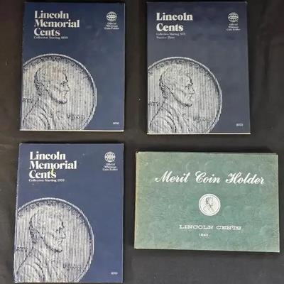 4 Books of Lincoln Cent Collection, Lots of BU/Uncirculated Red Coins