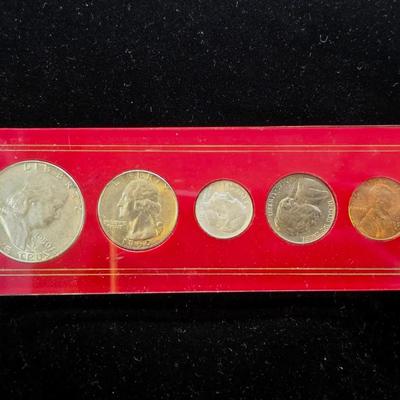 1950 Silver 5pc Mint Set, All Coins BU/Uncirculated, All 1950 Coins