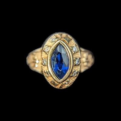 14K Yellow Gold Spinel & Diamond Ring, NAGL #1103823