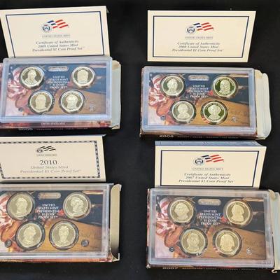 2007-2010 US Mint Presidential Proof Sets