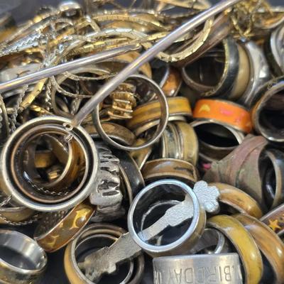 Bag of Costume Jewelry, Mostly Rings