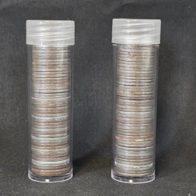 2 Rolls (100) Steel Wheat Cents 