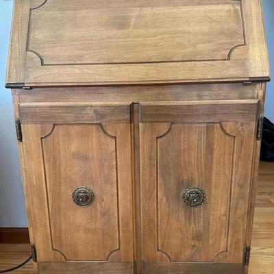 Vintage Drop-Front Secretary Desk / Writing Cabinet