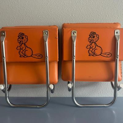 Vintage Oregon State University (OSU) Stadium Seat Cushions – Pair – Beavers Logo