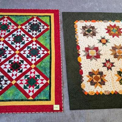 Two Handmade Quilts by Julie Mason – “Christmas Joy” & “Autumn Shines”