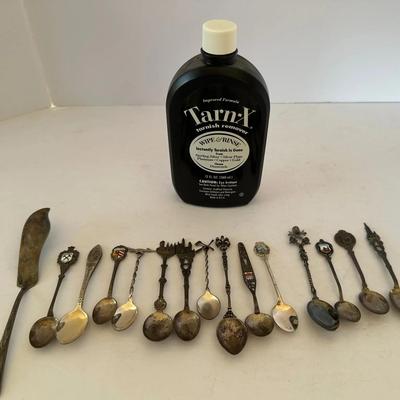 Lot of Vintage Sterling Silver Souvenir Spoons & Utensils