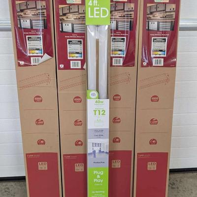 New LED Shop Lights – Metalux 46.9" Fixtures & Feit 4-Ft LED Tubes