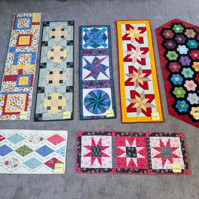 Collection of Handmade Quilted Table Runners & Wall Hangings – Assorted Designs & Sizes