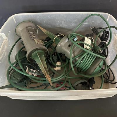 Mixed Lot of Outdoor Plug-In Lights –Power Stakes, LED Spotlights & Landscape Lighting