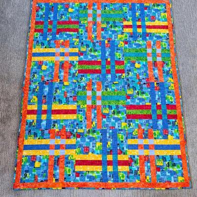 “Woven Wonder” Colorful Children’s Quilt – Handmade by Julie Mason (2016)