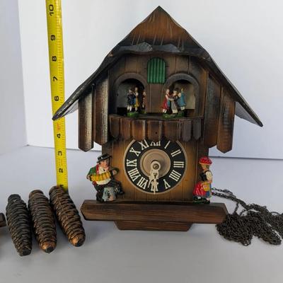 Vintage Chalet-Style Cuckoo Clock – German Style – Weights & Chains Included – Untested