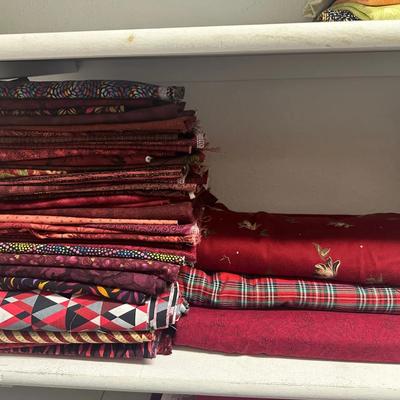 Red Fabric Lot – Cotton & Flannel Mix, Solids and Prints (Quilting / Sewing)