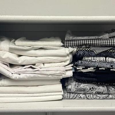 Black, White & Gray Quilting Fabric Lot – Cotton Prints & Solids