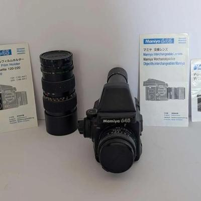 Mamiya 645 Camera Kit – Pro Body, 80mm Lens, 58mm Lens & Original Manuals