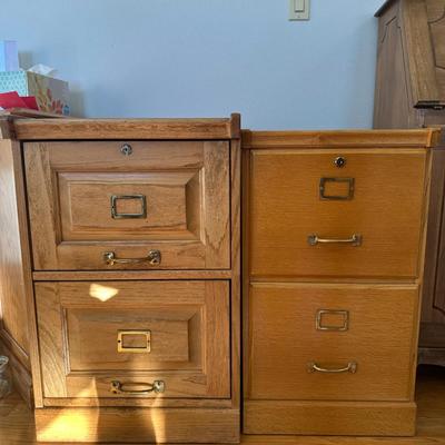 Solid Wood 2-Drawer File Cabinets 