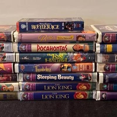 Children's VHS Tapes and Video Player