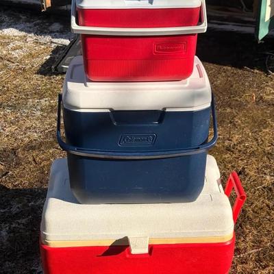 Igloo, Coleman and Rubbermaid Coolers
