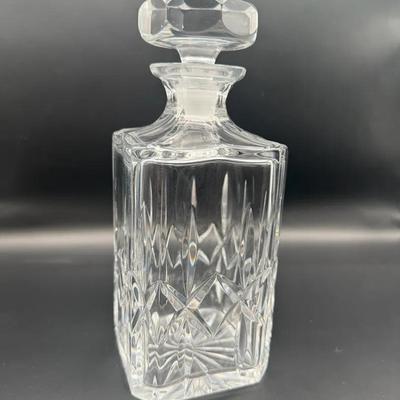 Vintage Atlantis Square Cut Crystal Whiskey Decanter