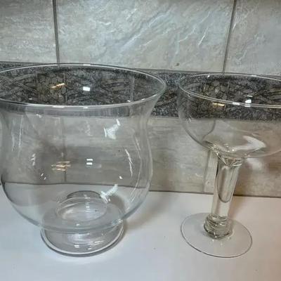 Large Stemmed Glass & Bowl